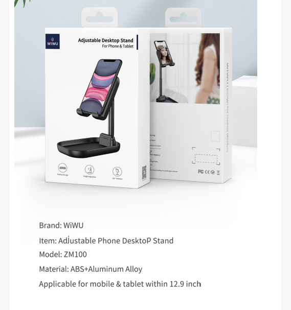 Features of the WiWU ZM100 Adjustable Desktop Stand